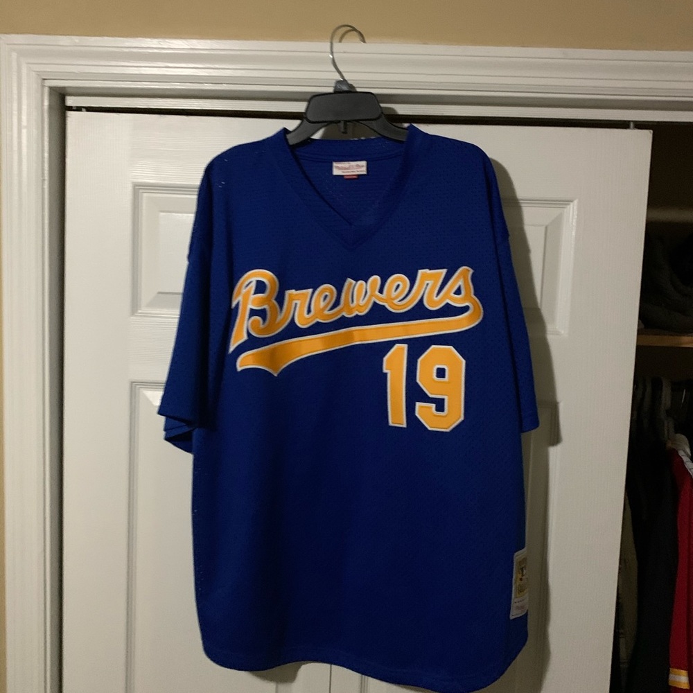 Brewers Mitchell and Ness throwback jersey